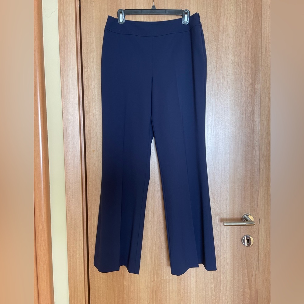Italian Wool wide navy pants - Large